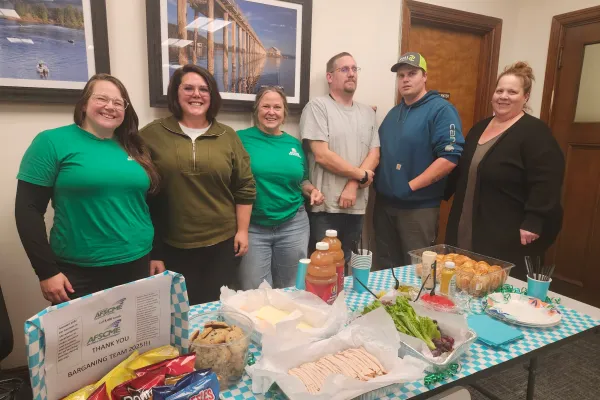 Tillamook County Bargaining Team at Ratification Vote 