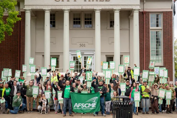 Members in front of Corvallis City Hall