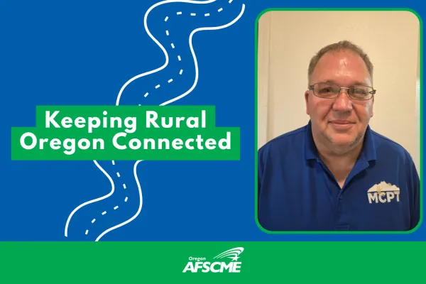 Graphic that says "Keeping Rural Oregon Connected"