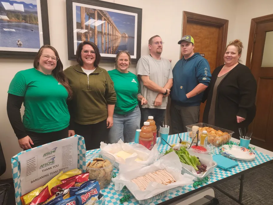 Tillamook County Bargaining Team at Ratification Vote 