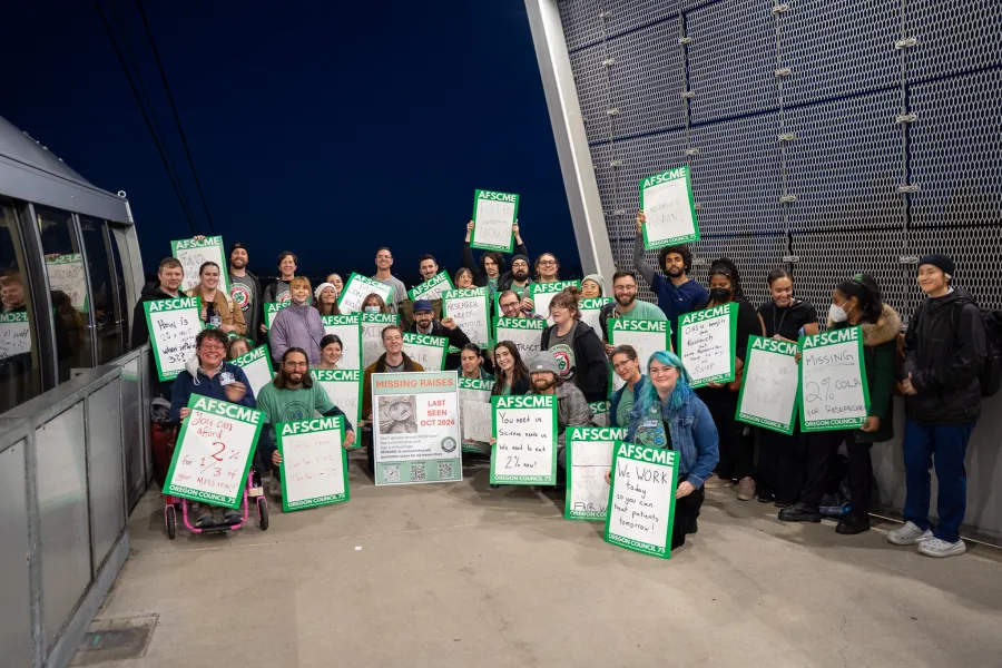 RWU members at the tram